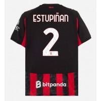 AC Milan Pervis Estupinan #2 Domáci futbalový dres 2025-26 Krátky Rukáv